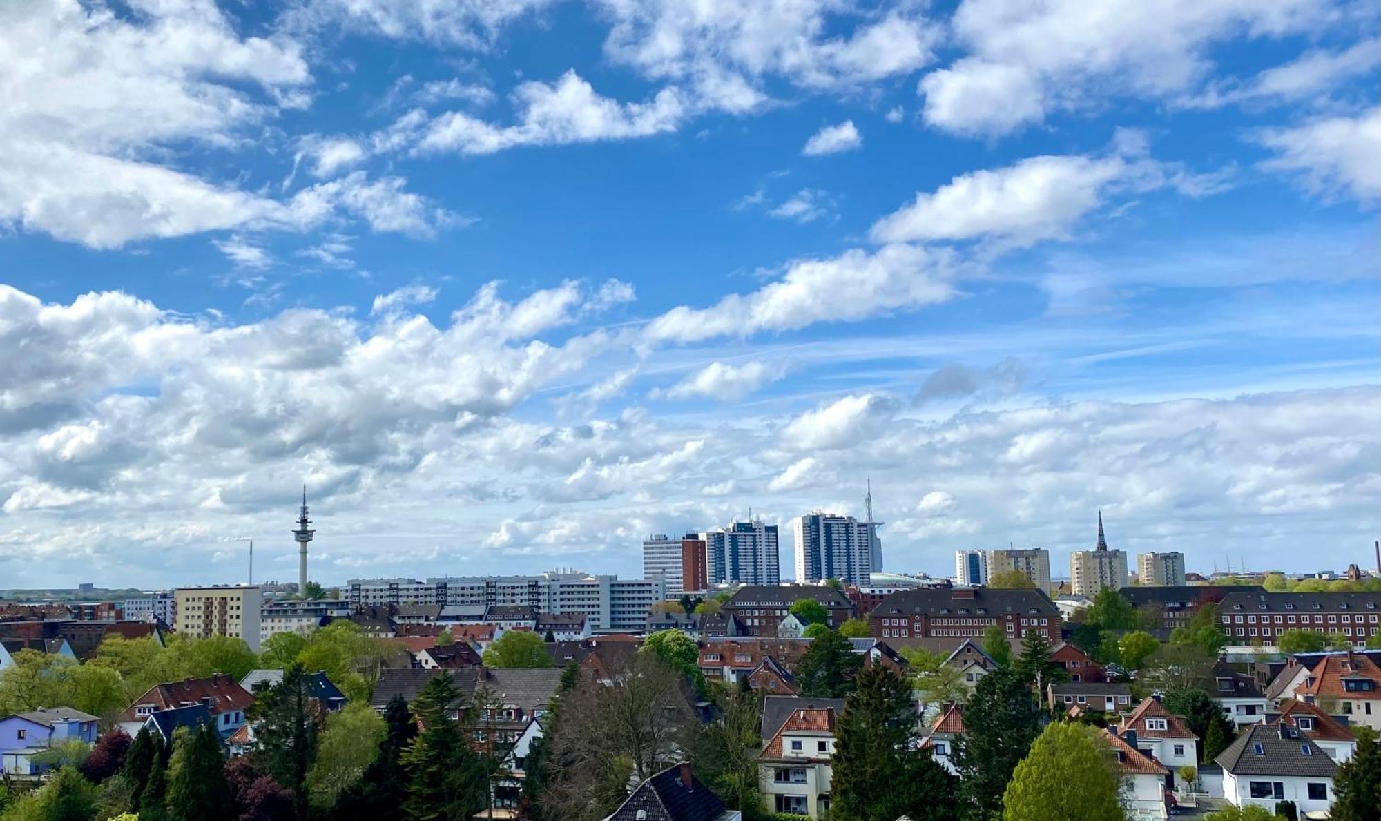 City Ferienwohnung Skyline - Mit Grossem Balkon & Xxl- Sofa Fuer Bis Zu 4 Personen 不来梅港 外观 照片